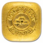 1 oz Gold Square - Golden West Refining (Vintage, Poured)