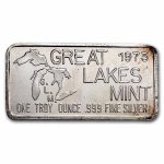 1 oz Silver Art Bar - Great Lakes Mint (Random Motif)