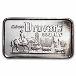 1 oz Silver Art Bar - Valcambi (Drovers National Bank of Chicago)