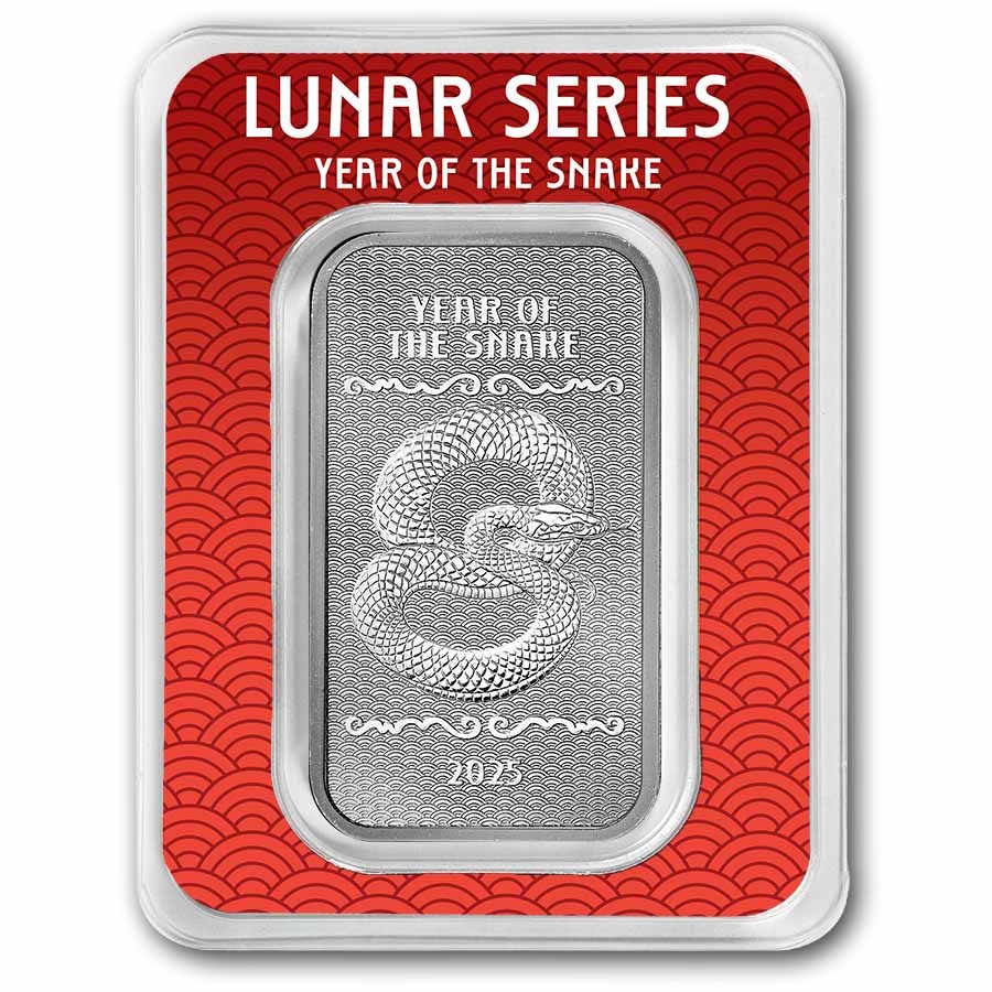 1 oz Silver Bar - 2025 APMEX Year of the Snake (TEP, Series 2)