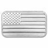 1 oz Silver Bar - American Flag Design (Eagle Back)