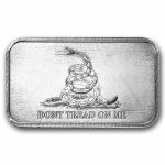 1 oz Silver Bar - Gadsden Flag (Don't Tread On Me)