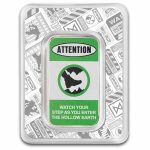 1 oz Silver Bar - Godzilla x Kong - "ATTENTION" Colorized