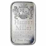 1 oz Silver Bar - Hauser & Miller