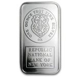 1 oz Silver Bar - Johnson Matthey (Republic National Bank of NY)
