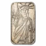 1 oz Silver Bar - Johnson Matthey (Statue Liberty/MTB/Scruffy)