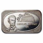 1 oz Silver Bar - Lincoln's Birthday (U.S. Silver Corporation)
