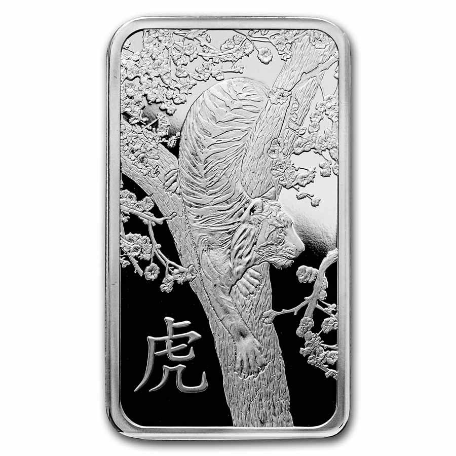 1 oz Silver Bar - PAMP Suisse (Year of the Tiger)