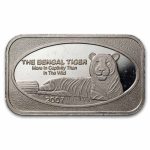 1 oz Silver Bar - The Bengal Tiger (DT Mint)