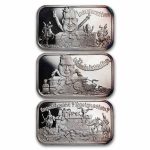 1 oz Silver Bar - Vintage Political Humpty Dumpty 3-Bar Set
