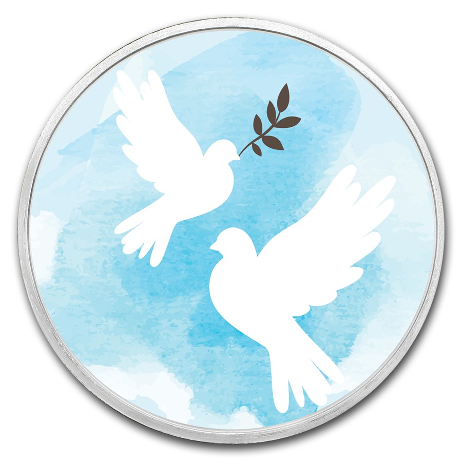 1 oz Silver Colorized Round - APMEX (Making Peace)
