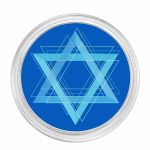1 oz Silver Colorized Round - APMEX (Star of David)