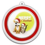 1 oz Silver Colorized Round - Santa Paws, Please Stop Here