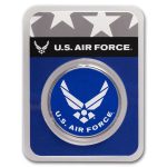 1 oz Silver Colorized Round - U.S. Air Force Wings Logo (In TEP)