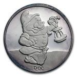 1 oz Silver - Disney's Snow White 50th Anniv (Doc, w/Box & COA)