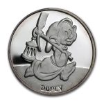 1 oz Silver - Disney's Snow White 50th Anniv (Dopey, w/Box & COA)