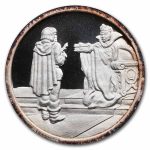 1 oz Silver - Disney's Snow White 50th (Hunter/Queen w/Box & COA)