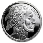 1 oz Silver High Relief Round - Buffalo