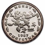 1 oz Silver Round - 1987 Mickey's Holiday Treasures (Rarities)