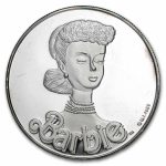 1 oz Silver Round - 1989 Barbie Pink Jubilee (APM Trade Unit)