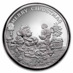 1 oz Silver Round - 1990 Mickey's Holiday Treasures (Rarities)