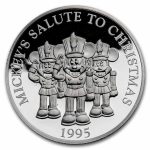 1 oz Silver Round - 1995 Salute to Mickey Christmas (Box &COA)