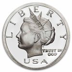 1 oz Silver Round - 2005 Liberty Dollar (Norfed $10)
