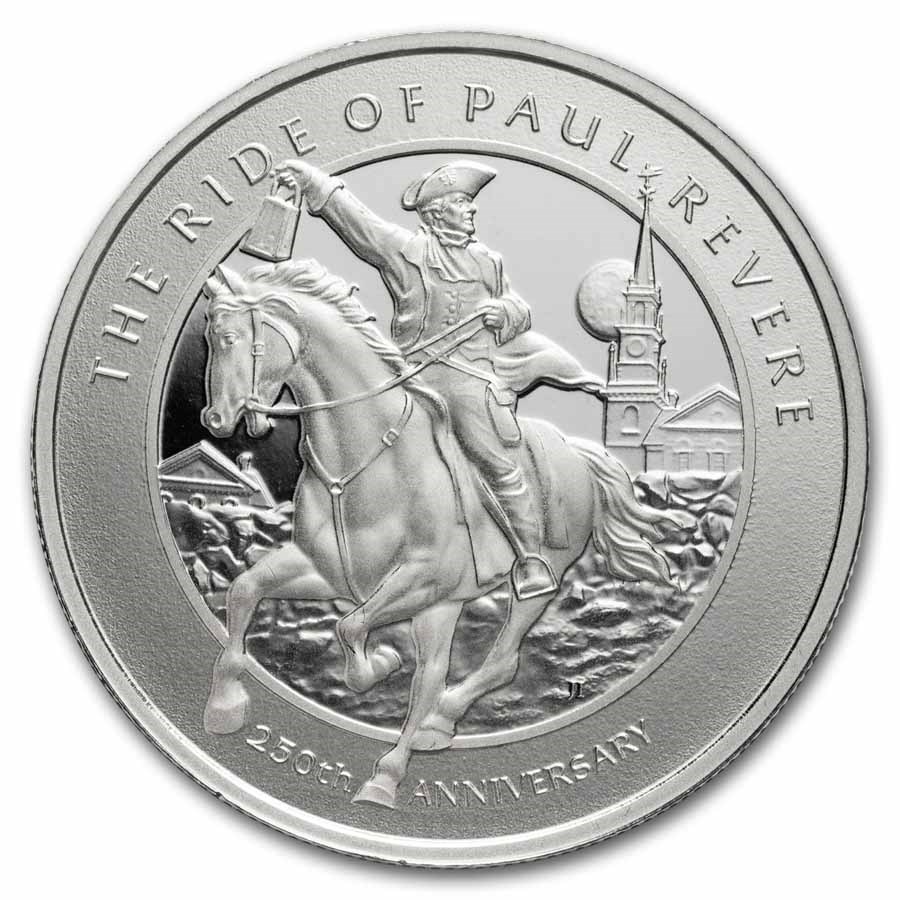 1 oz Silver Round - 250th Anniversary of Paul Revere's Ride