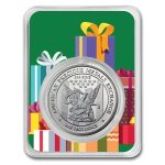 1 oz Silver Round - APMEX (w/Christmas Presents Card, In TEP)