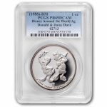 1 oz Silver Round - Around The World (Donald & Daisy, PR-69 PCGS)