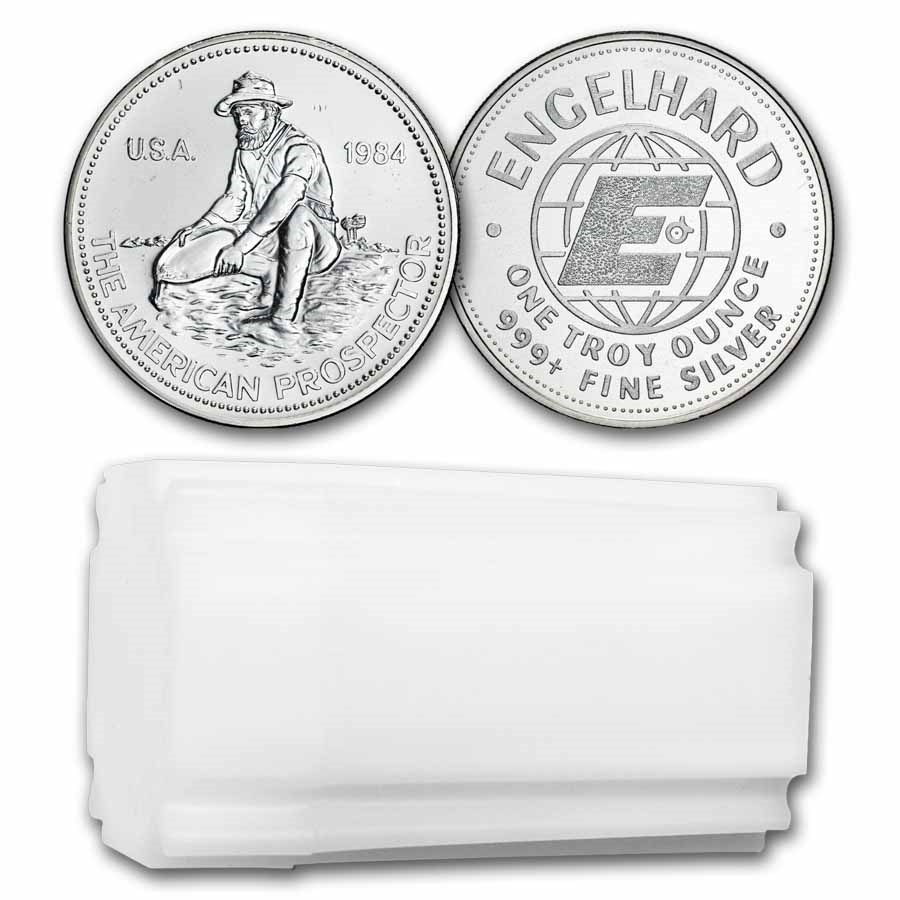 1 oz Silver Round - Engelhard Prospector (25-ct, Orig Tube)