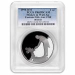 1 oz Silver Round - Fantasia 50th Ann. (Walt/Mickey, PR-69 PCGS)