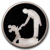 1 oz Silver Round - Fantasia 50th Ann. (Walt & Mickey, w/Box)