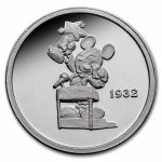 1 oz Silver Round - Hollywood Mickey (1932, Honorary Oscar, Cap.)