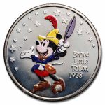 1 oz Silver Round - Mickey Mouse Brave Little Tailor (Enamel)