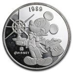 1 oz Silver Round - Mickey/Pluto - Christmas/New Year