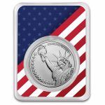 1 oz Silver Round - Statue of Liberty in Stars & Stripes TEP