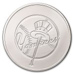 1 oz Silver Round - Yankees Major League Baseball Team Logo