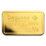 10 gram Gold Bar - Degussa (Pressed)