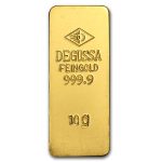 10 gram Gold Bar - Degussa (Stamped)