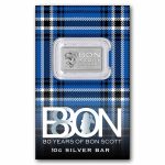 10 gram Silver AC/DC Bon Scott 80th Anniversary Bar (In Assay)
