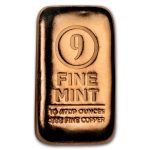 10 oz Cast-Poured Copper Bar - 9Fine Mint