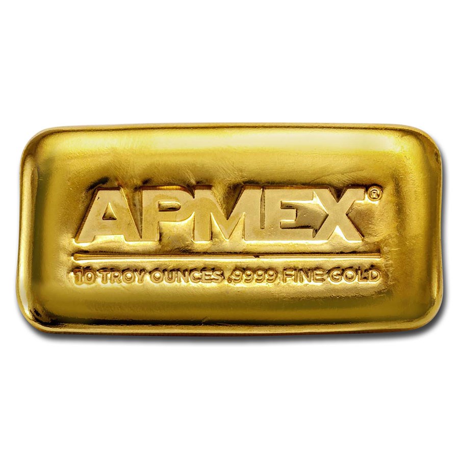 10 oz Cast-Poured Gold Bar - APMEX