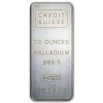 10 oz Palladium Bar - Credit Suisse (.9995 Fine)