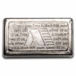 10 oz Silver Bar - A-Mark (Stackable, USVI)