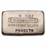 10 oz Silver Bar - Engelhard (6th Gen, "P" Prefix, P000179)