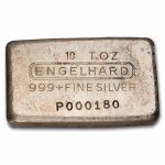 10 oz Silver Bar - Engelhard (6th Gen, "P" Prefix, P000180)