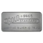 10 oz Silver Bar - Engelhard (Gold Standard, w/Serial #)
