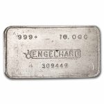 10 oz Silver Bar - Engelhard (Pressed, Bull Logo, 2nd Series)