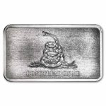 10 oz Silver Bar - Gadsden Flag (Don't Tread On Me)